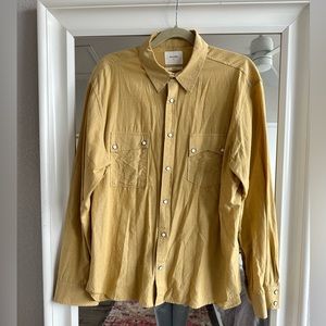 BILLY REID Pearl Snap Shirt, Goldenrod, Sz. L